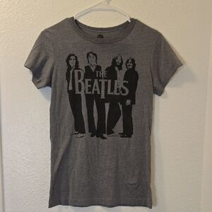 Vintage The Beatles Heather Gray Tee with Black Apple Logo